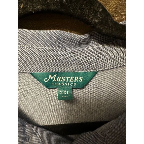 Mens Master Classics Heathered Blue Golf Polo Size XXL - Picture 2 of 7